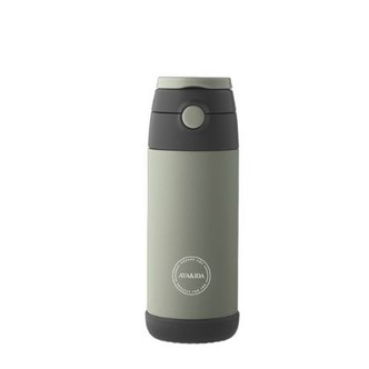 Aya&ida,  Kids Straw Bottle, Drikkeflaske Med Sugerør, 350 Ml, Tropical Green
