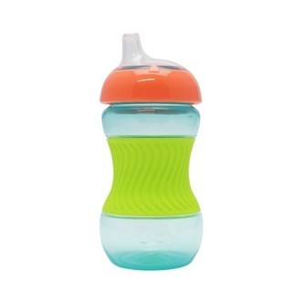 Nüby, Mini Grip Kop Med Silikone Bånd, 4+ Mdr., Green