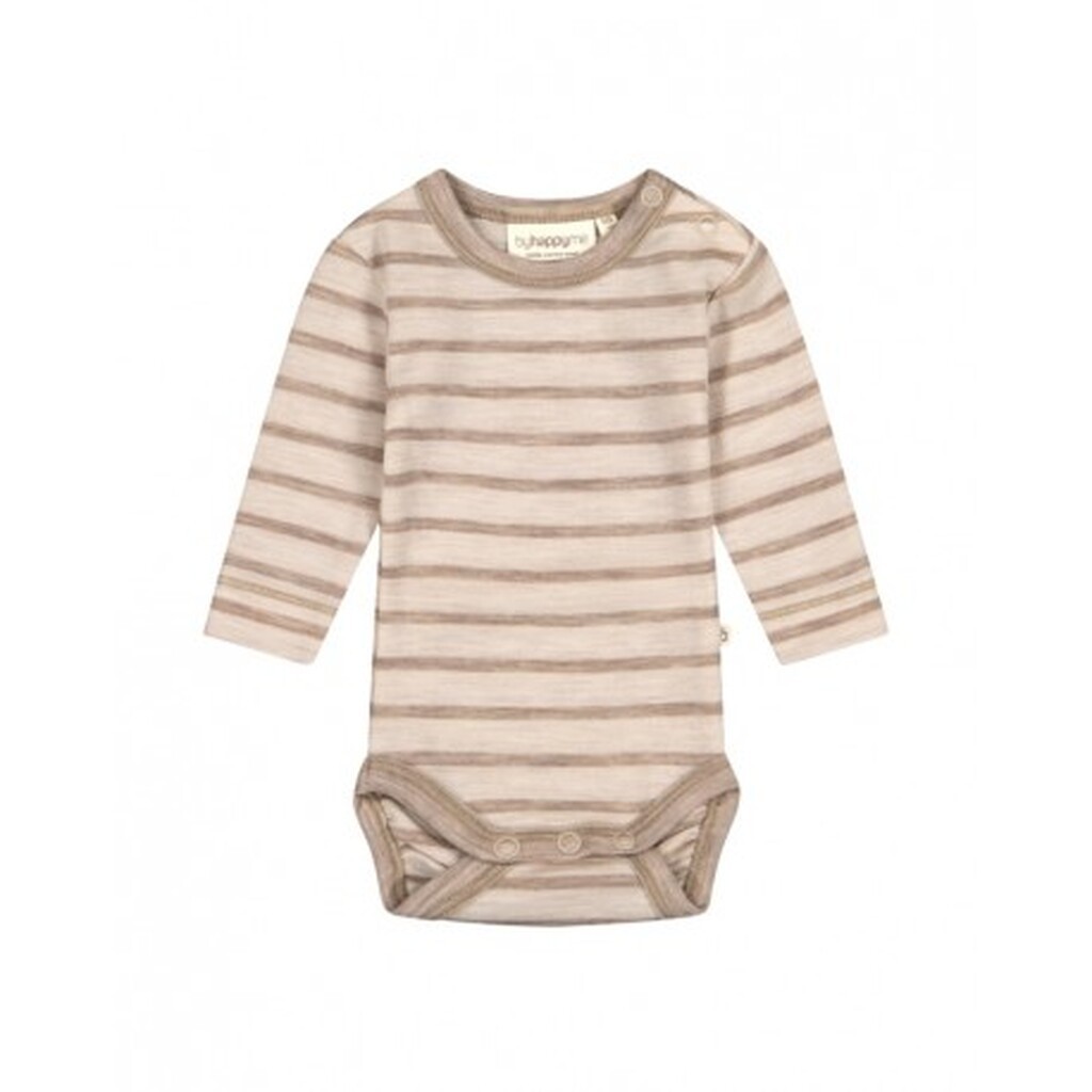 Stribet Body I 1x1 Rib Med Knapper I 100% Merino Uld, Oeko-texÂ®