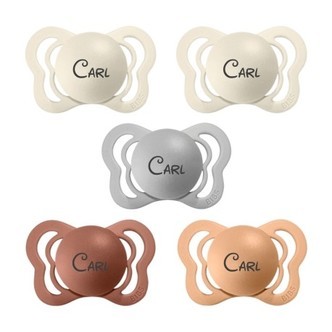 Bibs Couture,  Str. 1 (0-6 Mdr.), Anatomisk - Latex, Sutter Med Navn , 5-pak