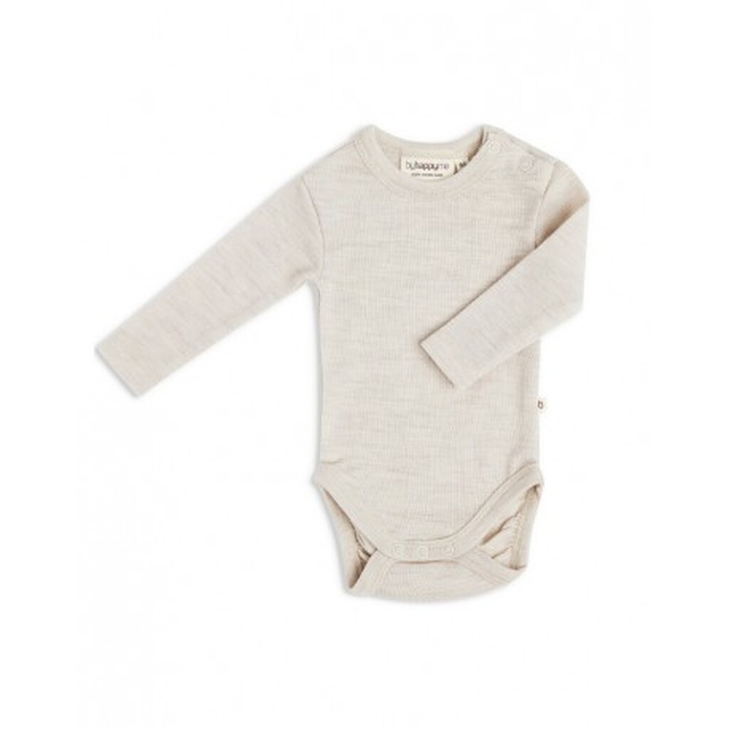 Body Med Lang Ærme Og Rund Hals I 100% Økologisk Merino Uld Til Baby