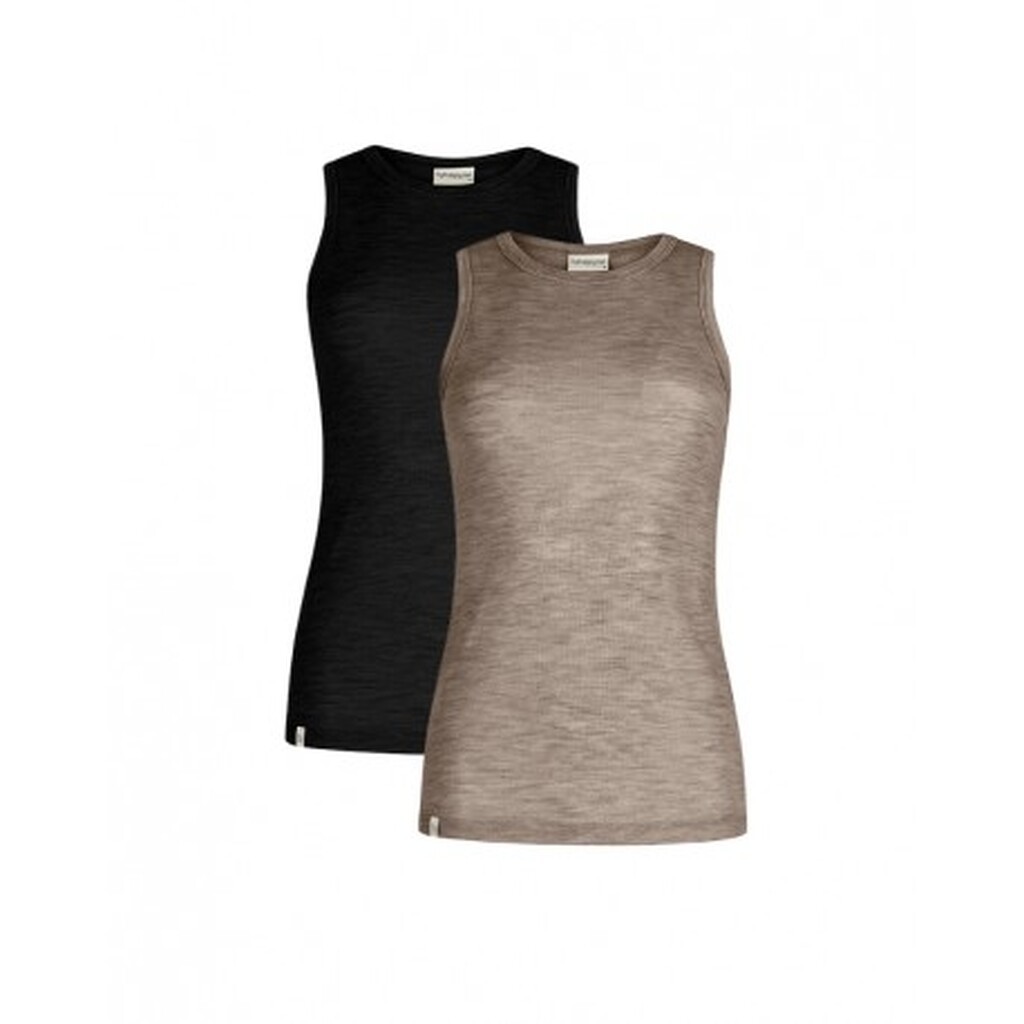 Tank Top Til Dame I 100% Merino Uld, 1x1 Rib, 2-pak