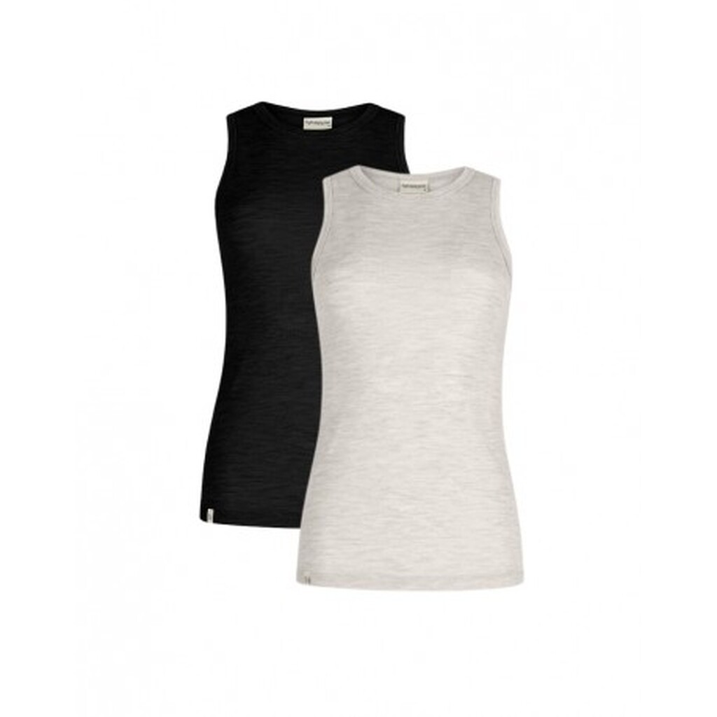 Tank Top Til Dame I 100% Merino Uld, 1x1 Rib, 2-pak