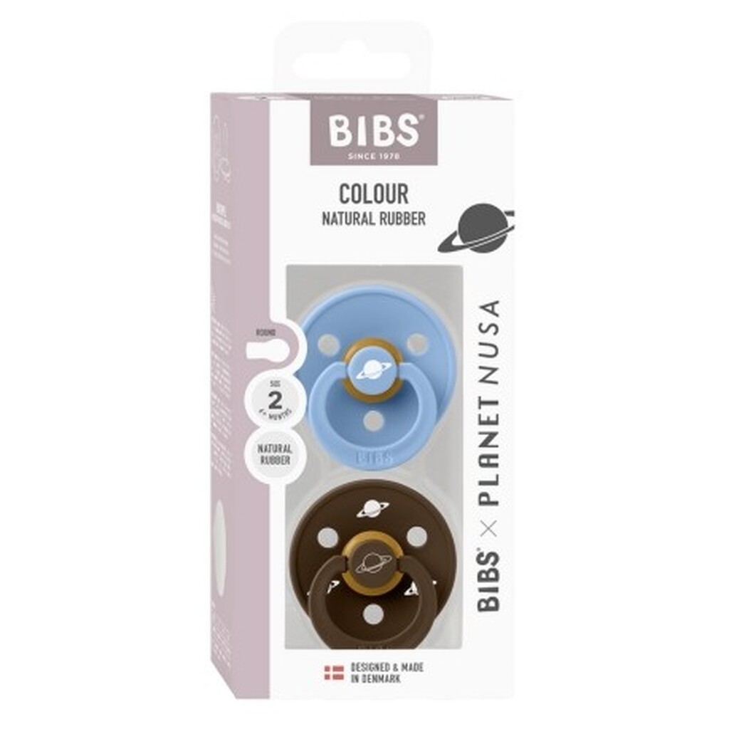Bibs X Planet Nusa, 2-pack, Str. 2 (6+ Mdr.), Rund - Latex