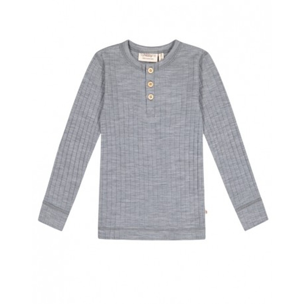 T-shirt Med Lange Ærmer I 100% Merino Uld, Oeko-texÂ®