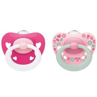 Nuk Signature,  Str. 2 (6-18 Mdr.), Anatomisk - Silikone, 2-pak