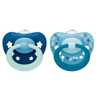 Nuk Signature,  Str. 2 (6-18 Mdr.), Anatomisk - Silikone, 2-pak