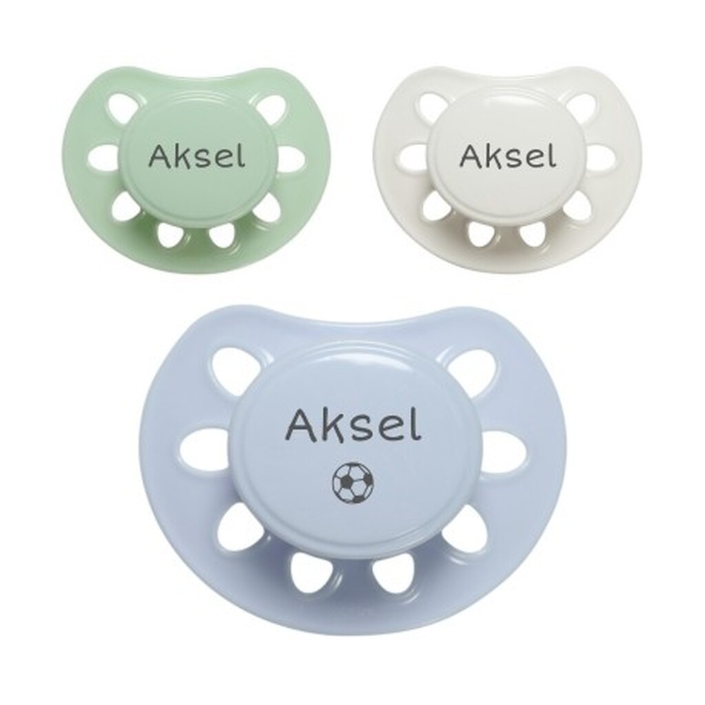 Esska Classic,  Str. 1 (0-6 Mdr.), Anatomisk - Silikone, Sutter Med Navn