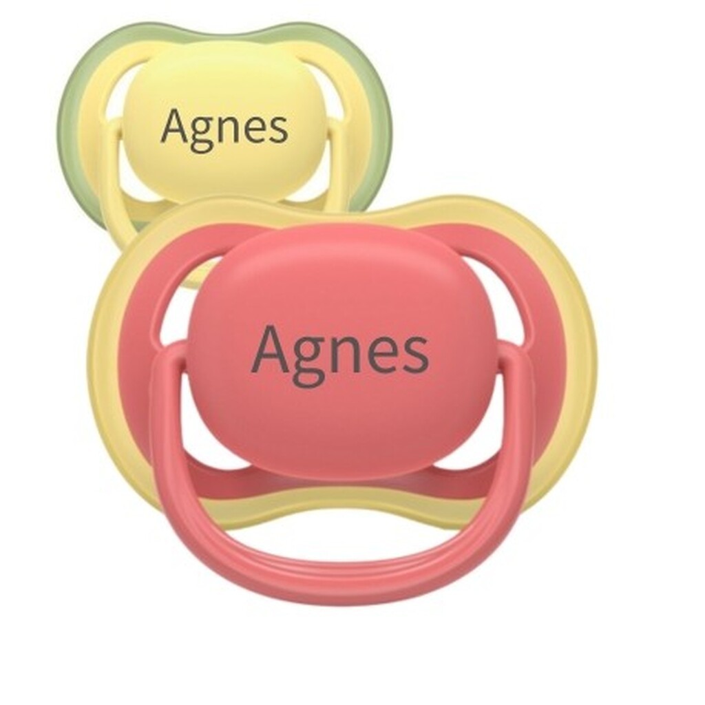 Philips Avent Ultra Air, 80 % Plantebaseret, Str. 3 (sut 18+ Mdr). , Symmetrisk - Silikone, Sutter Med Navn