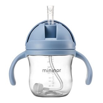 Mininor,  Sugerørskop - Drypfri, 220 Ml, Lyseblå,