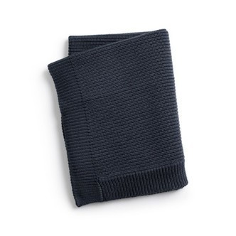 Elodie, Strikket Tæppe, Juniper Blue