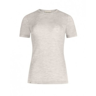 Kortærmet T-shirt Til Dame I 100% Merino Uld, 1x1 Rib