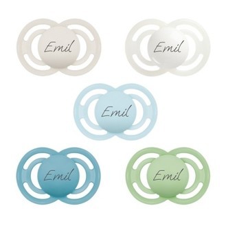 Mam Perfect,  Str. 3 (16-36 Mdr.), Symmetrisk - Silikone, Sutter Med Navn , 5-pak