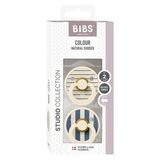 Bibs Studio Line - 2-pak,  Str. 2 (6+ Mdr.), Rund - Latex,