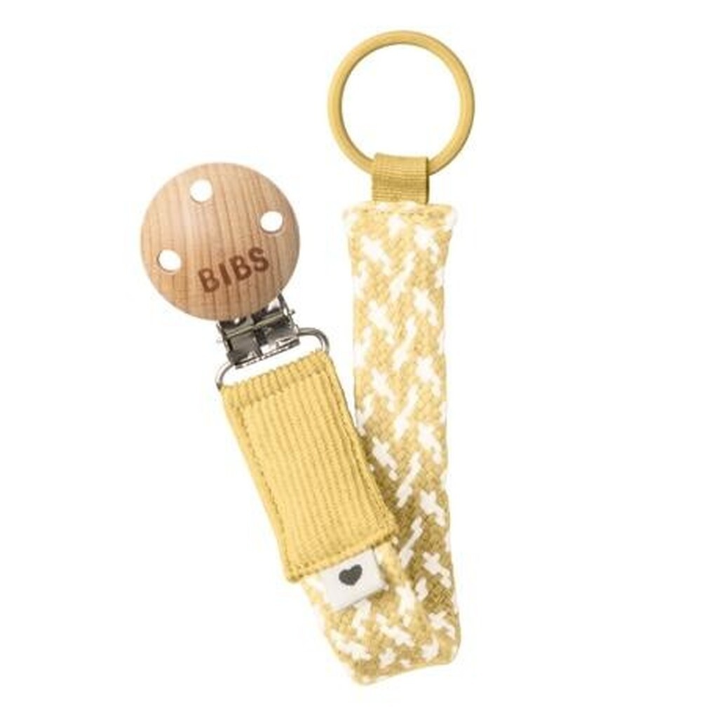 Bibs Paci Braid,  Suttesnor, Pale Butter / Ivory