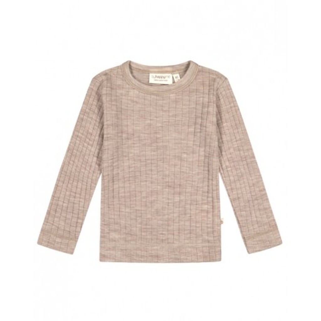 Langærmet T-shirt I 100% Merino Uld, Oeko-texÂ®