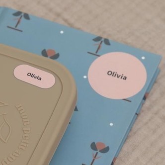 Navnemærker, Blandet Pakke, Ensfarvet