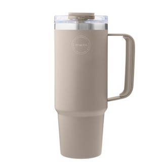 Aya&ida, Thermo Cup With Straw, To-go Cup, 885 Ml, Cream Beige
