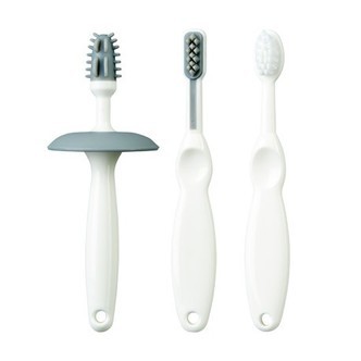 Mininor,  Tandbørstesæt - 3 Dele, Hvid/grå