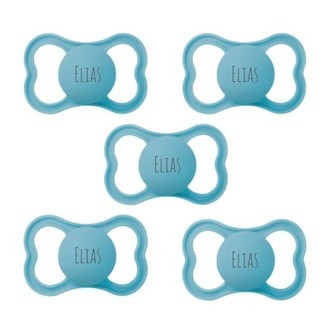 Mam Air,  Str. 2 (6-16 Mdr.), Symmetrisk - Silikone, Sutter Med Navn , 5-pak