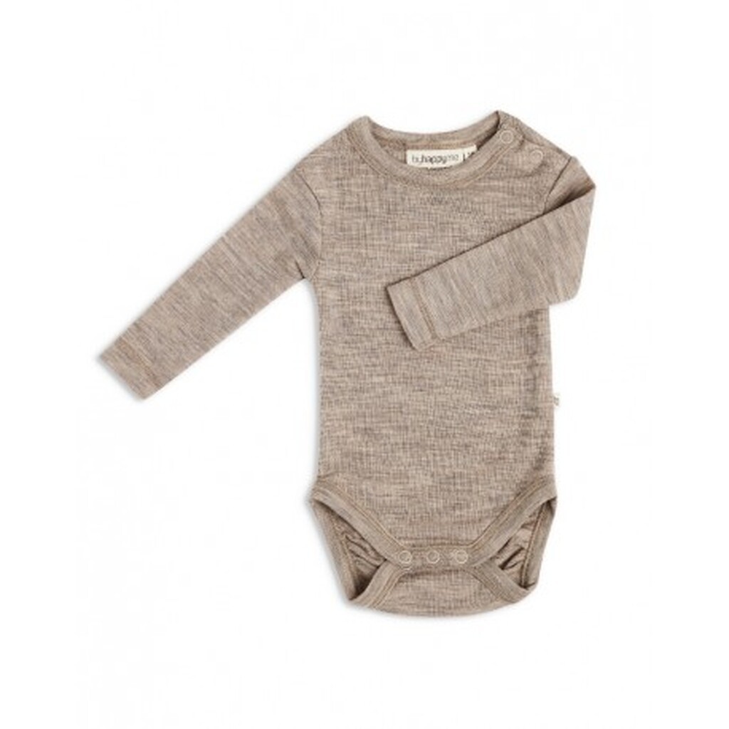 Body Med Lang Ærme Og Rund Hals I 100% Økologisk Merino Uld Til Baby