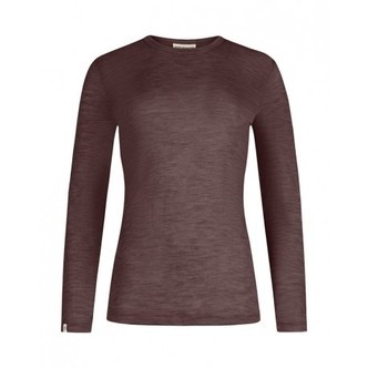 Langærmet T-shirt Til Dame I 100% Merino Uld, 1x1 Rib