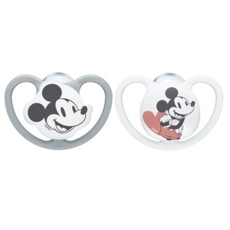 Nuk Space Disney,  Str. 1 (0-6 Mdr.), Anatomisk - Silikone, 2-pak