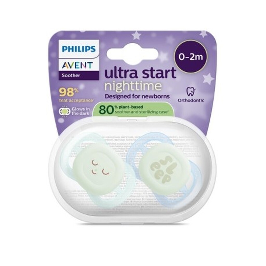 Philips Avent, 80 % Plantebaseret, Ultra Start Nighttime, Str. 0 (0 - 2 Mdr.)