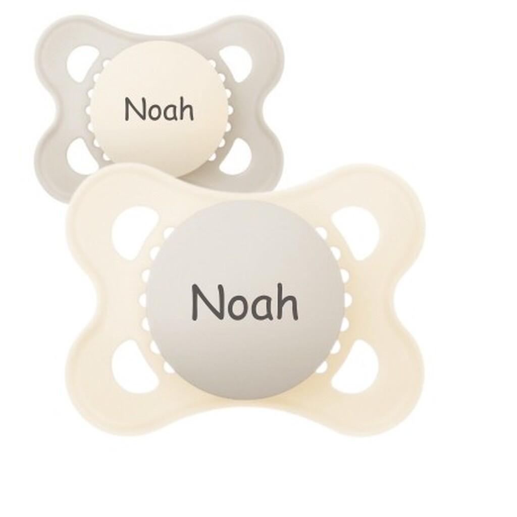 Mam Original,  Str. 1 (0-6 Mdr.), Symmetrisk - Silikone, Sutter Med Navn