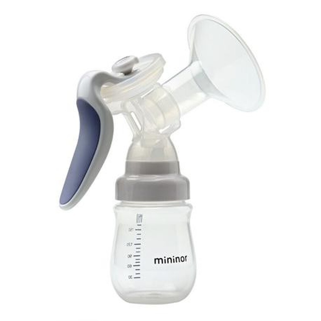 Mininor,  Manuel Brystpumpe, Hvid - Transparent