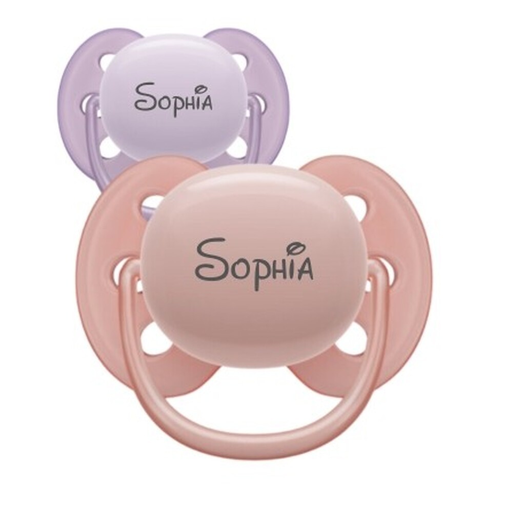 Philips Avent Ultra Soft, Str. 1 (0-6 Mdr.), Symmetrisk - Silikone, Sutter Med Navn