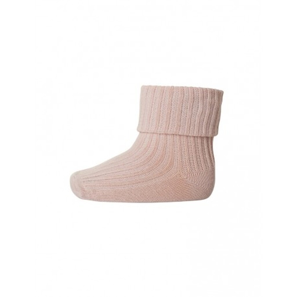 Baby Ankel Strømper I Merino Uld Med Ombuk