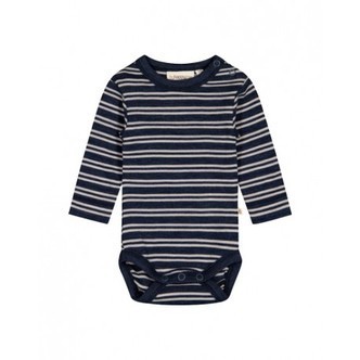 Stribet Body I 1x1 Rib Med Knapper I 100% Merino Uld, Oeko-texÂ®