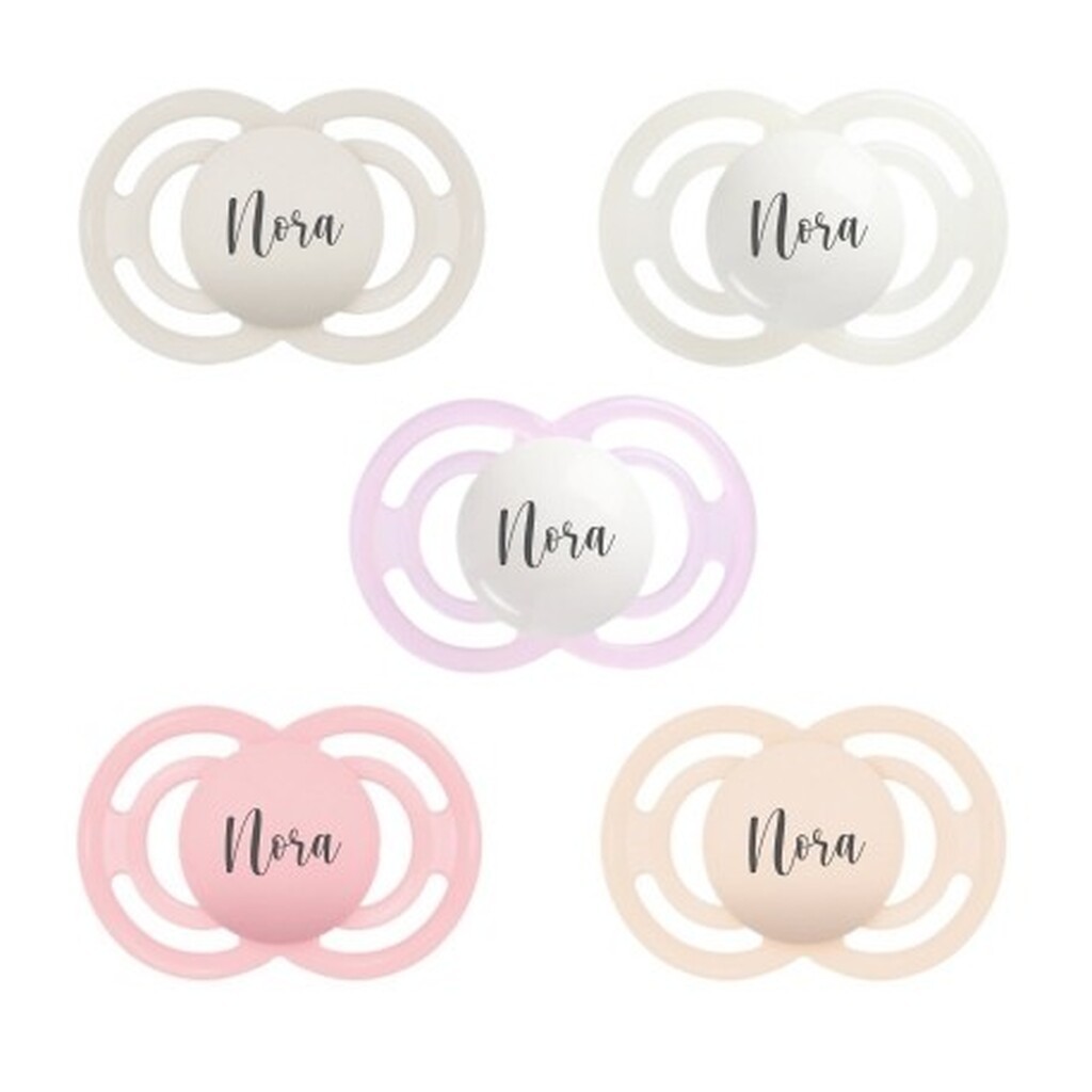 Mam Perfect,  Str. 2 (6-16 Mdr.), Symmetrisk - Silikone, Sutter Med Navn , 5-pak