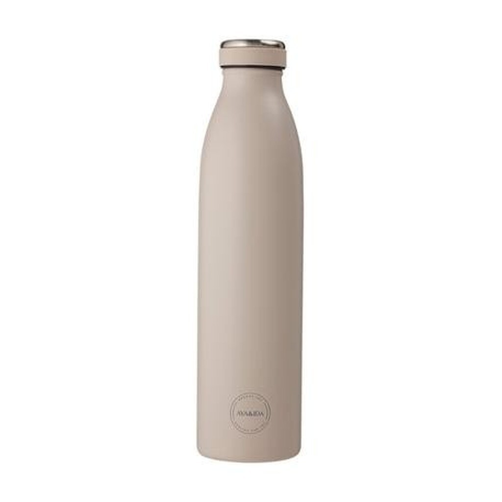 Aya&ida, Drinking Bottle, Drikkeflaske Med Låg, 750 Ml, Cream Beige