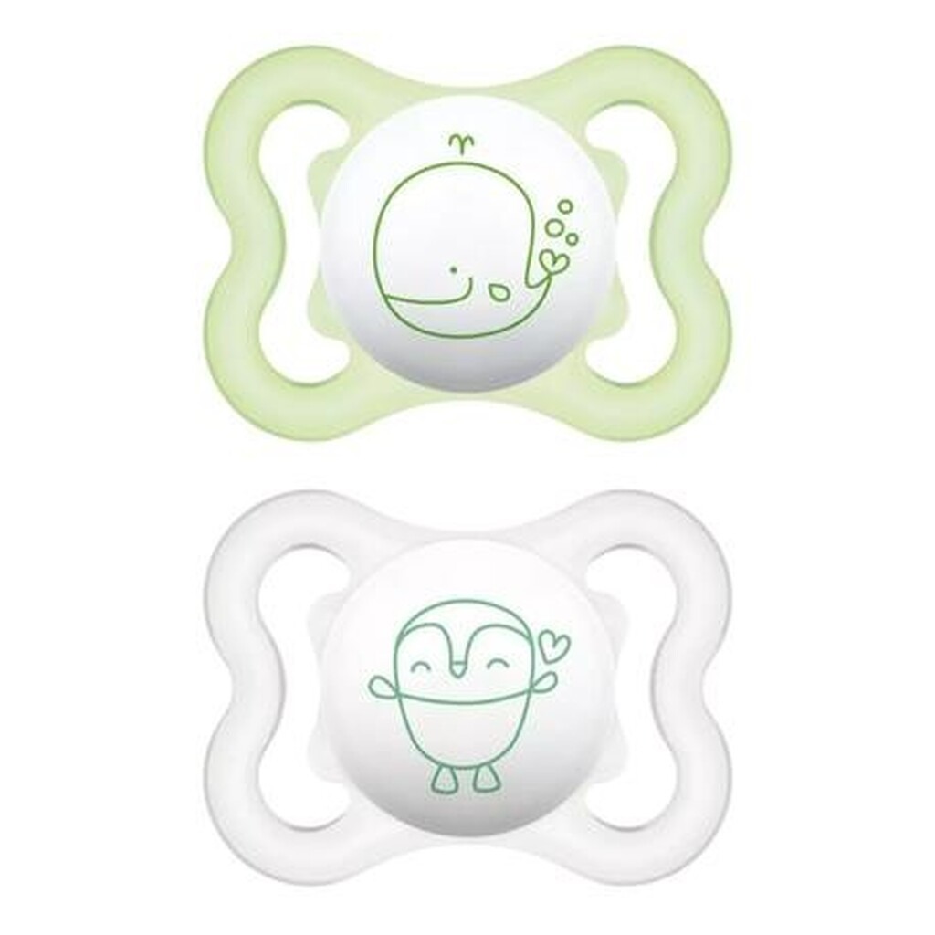 Mam Mini Air 2-pack, Str. 1 (0-6 Mdr.), Symmetrisk - Silikone
