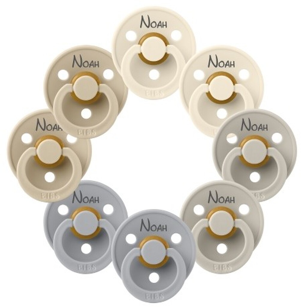 Bibs Colour, Str. 3 (18+ Mdr.), Rund - Latex, Sutter Med Navn, 8-pak