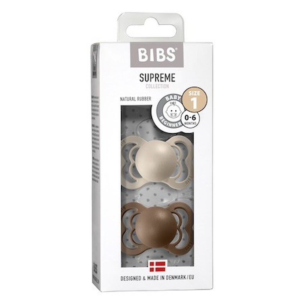 Bibs Supreme - 2-pak,  Str. 1 (0-6 Mdr.), Symmetrisk - Latex