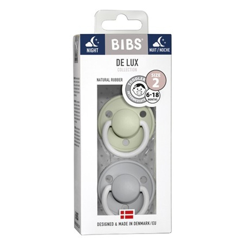 Bibs De Lux Night - 2-pak,  Str. 2 (6+ Mdr.), Rund - Latex,