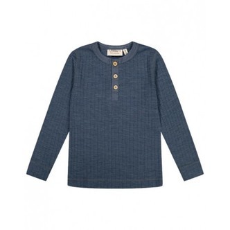 T-shirt Med Lange Ærmer I 100% Merino Uld, Oeko-texÂ®