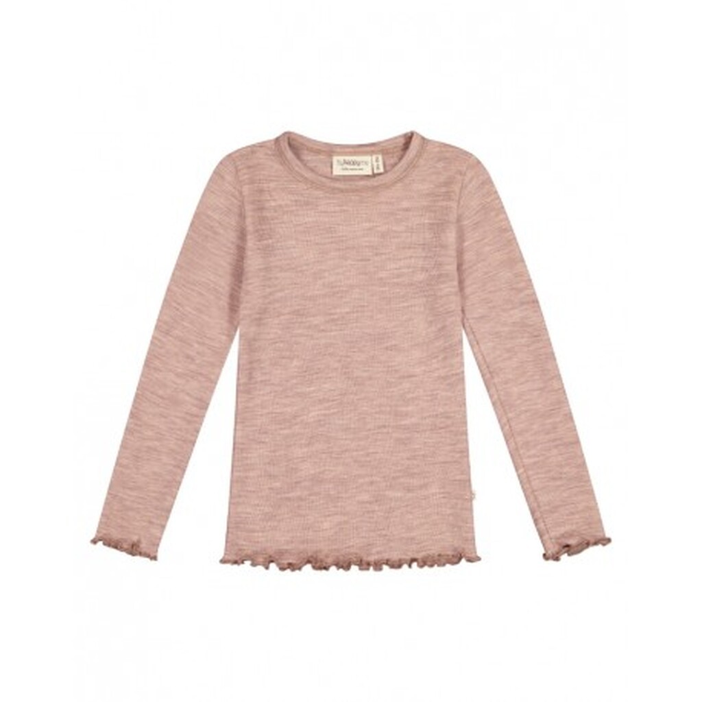 T-shirt I 1x1 Rib Med Lange Ærmer I 100% Merino Uld, Oeko-texÂ®