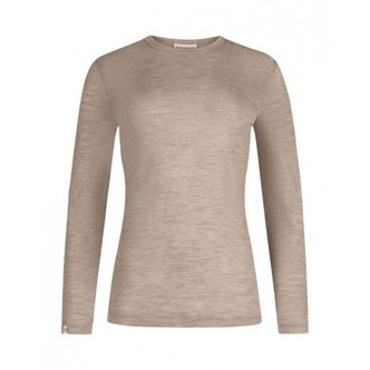 Langærmet T-shirt Til Dame I 100% Merino Uld, 1x1 Rib