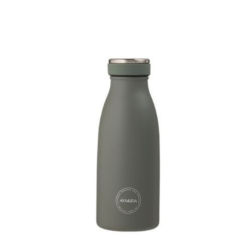Aya&ida,  Drinking Bottle, Drikkeflaske Med Låg, 350 Ml, Tropical Green