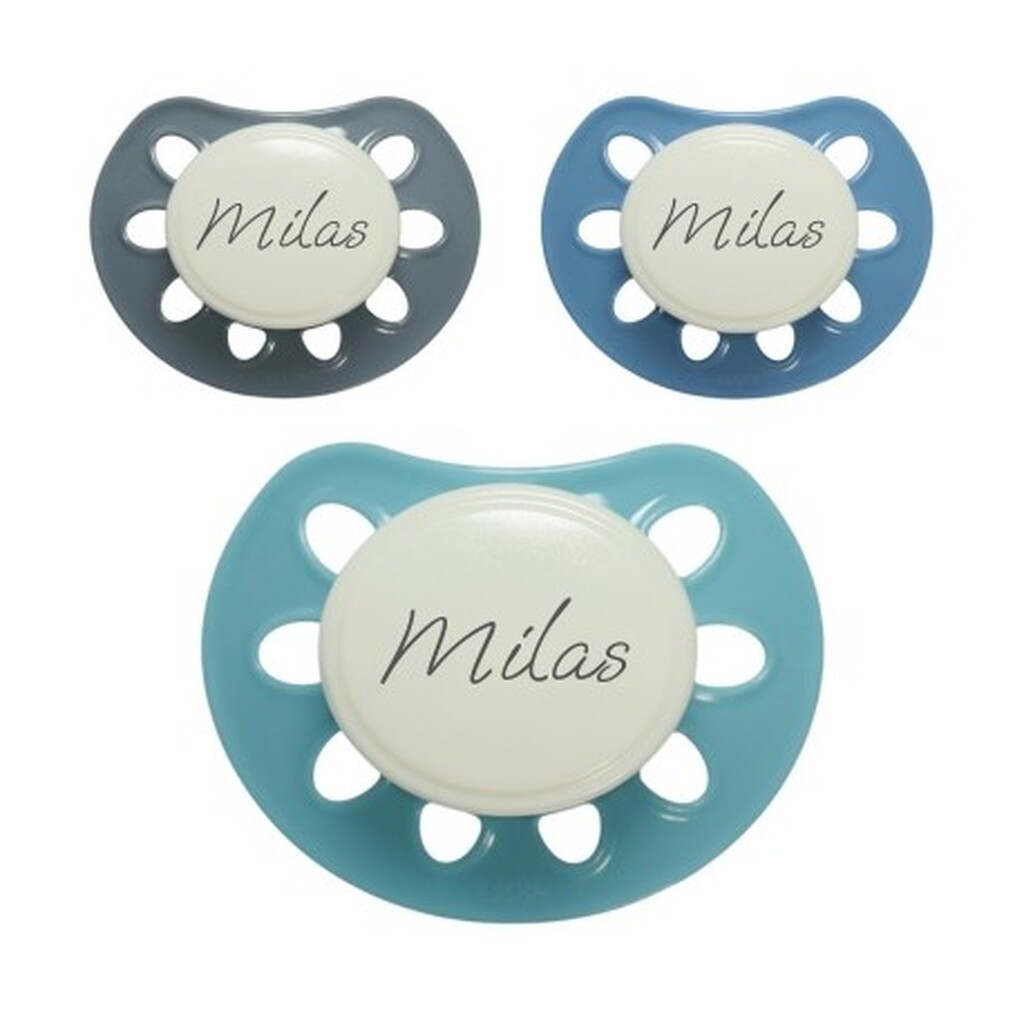 Esska Classic Night,  Str. 1 (0-6 Mdr.), Anatomisk - Silikone, Sutter Med Navn