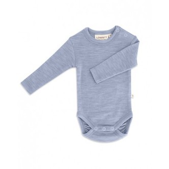 Body Med Lang Ærme Og Rund Hals I 100% Økologisk Merino Uld Til Baby