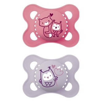 Mam Original 2-pack, Str. 1 (0-6 Mdr.), Symmetrisk - Silikone