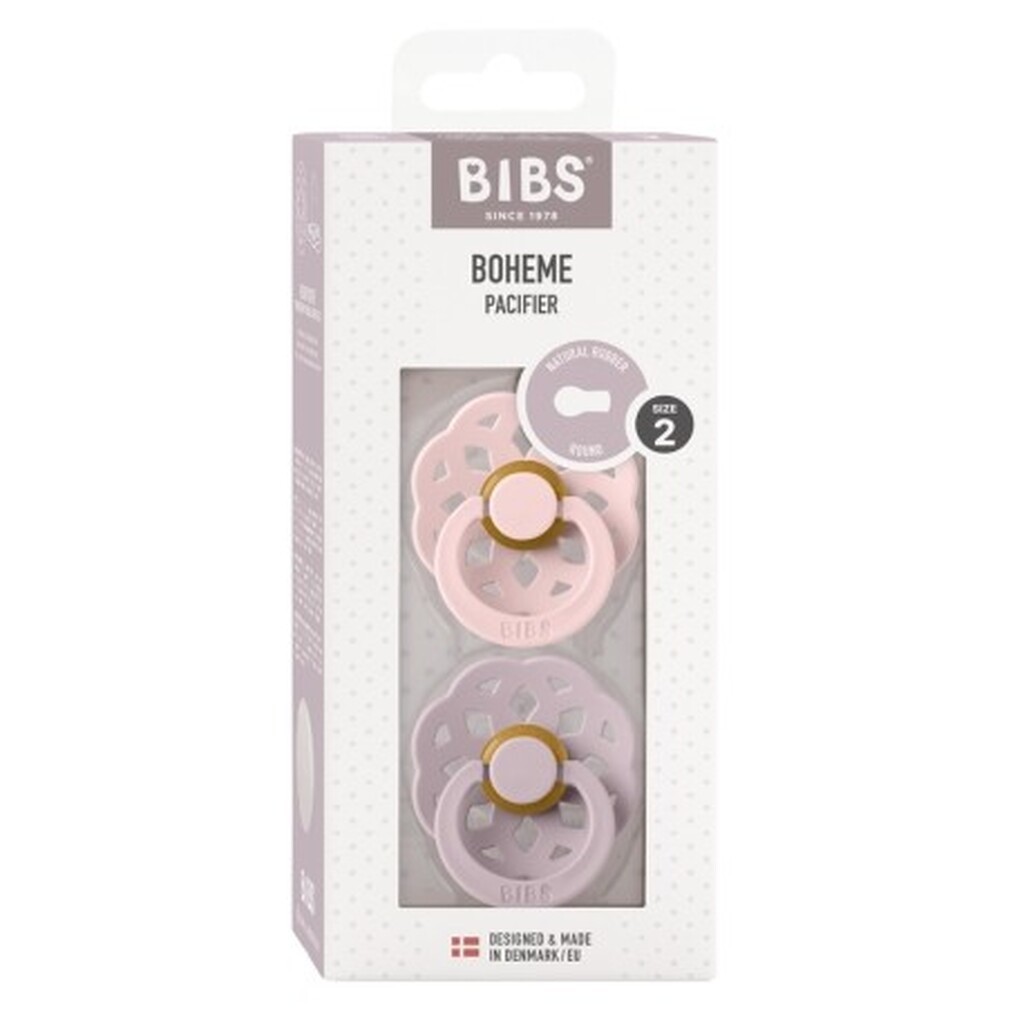 Bibs Boheme - 2-pak,  Str. 2 (6+ Mdr.), Rund - Latex,
