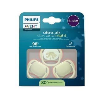 Philips Avent, 80 % Plantebaseret, Ultra Air Nighttime, Str. 2 (6-18 Mdr.), 3-pak