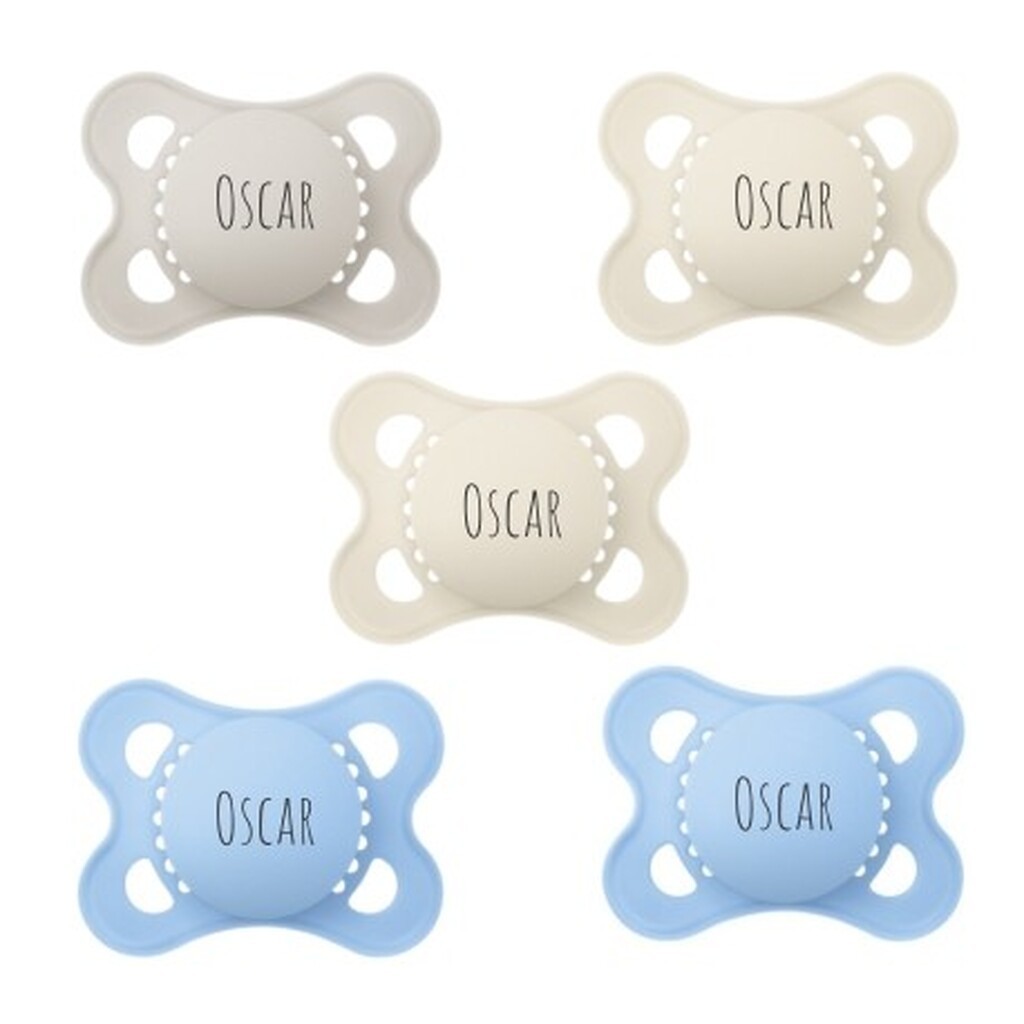 Mam Original,  Str. 1 (0-6 Mdr.), Symmetrisk - Silikone, Sutter Med Navn