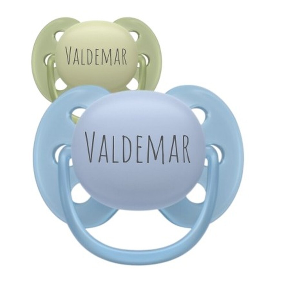 Philips Avent Ultra Soft, Str. 1 (0-6 Mdr.), Symmetrisk - Silikone, Sutter Med Navn